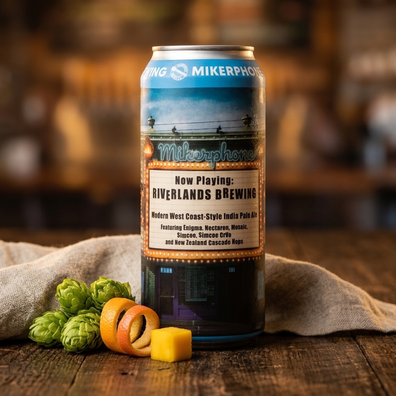 Now Playing: Riverlands Brewing / Riverlands - Mikerphone IPA - American 473ml - 1