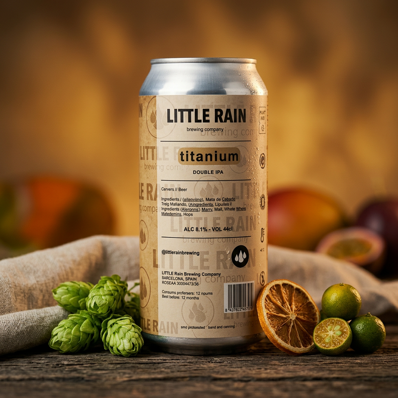 Titanium - Little Rain Brewing Company IPA - Imperial / Double New England / Hazy 440ml - 2