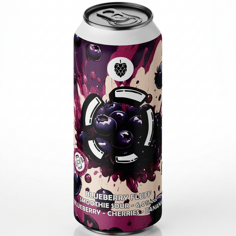 Blueberry Fluff - Brouwerij LOST Sour - Smoothie / Pastry 500ml - 1