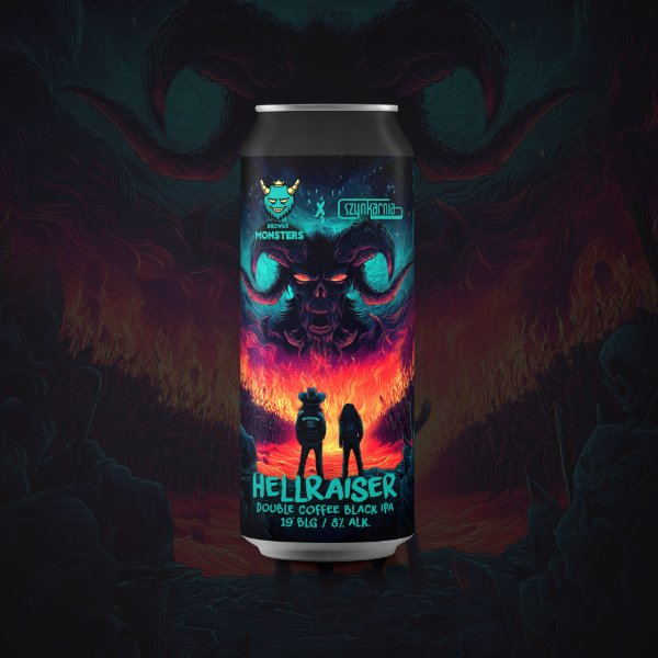 Hellraiser - Browar Monsters IPA - Imperial / Double Black 500ml - 1