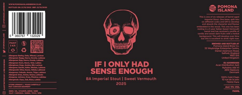 If I Only Had Sense Enough - Pomona Island Brew Co. Stout - Imperial / Double 750ml - 1