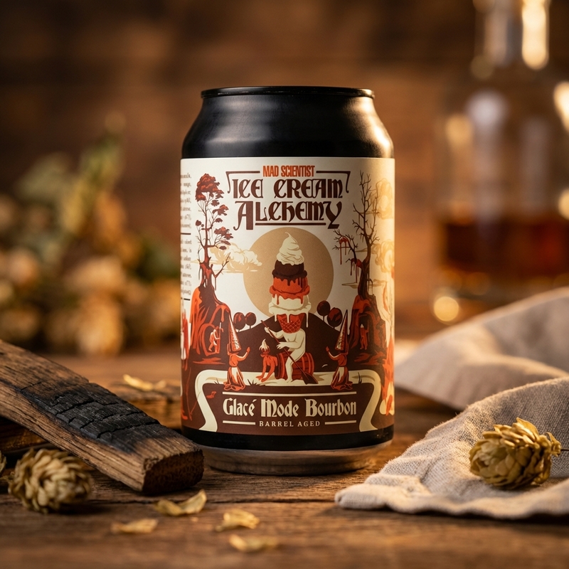 Ice Cream Alchemy Glacé Mode Bourbon - Mad Scientist Stout - Pastry 330ml - 2