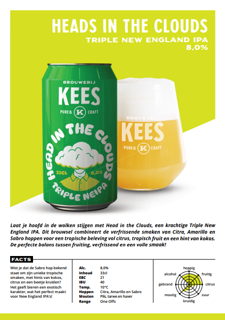 Head In The Cloud - Brouwerij Kees IPA - Triple New England / Hazy 330ml - 1