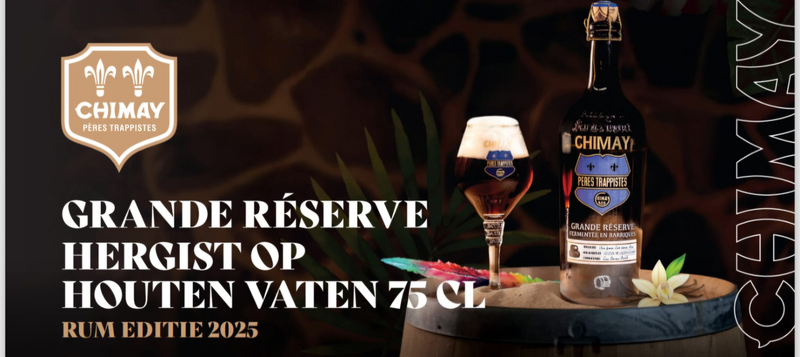 Grande Réserve Barrel Fermented Rhum 2025 (75cl) - Bières de Chimay Belgian Strong Dark Ale 750ml - 1