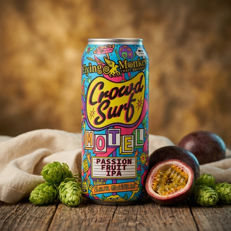 Crowd Surf Motel Passion Fruit IPA - Flying Monkeys Craft Brewery IPA - New England / Hazy nullml - 1