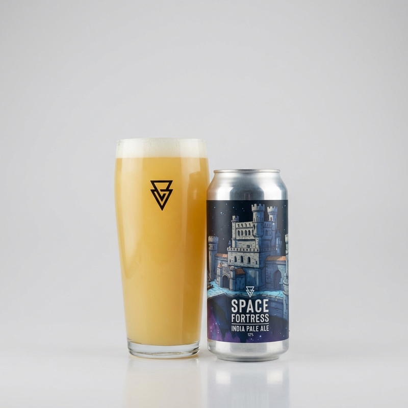 Space Fortress - Azvex Brewing Company IPA - New England / Hazy 440ml - 2