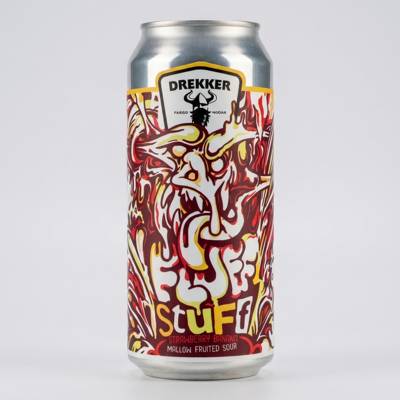 Fluff Stuff - Strawberry Banana - Drekker Brewing Company Sour - Smoothie / Pastry 473ml - 1