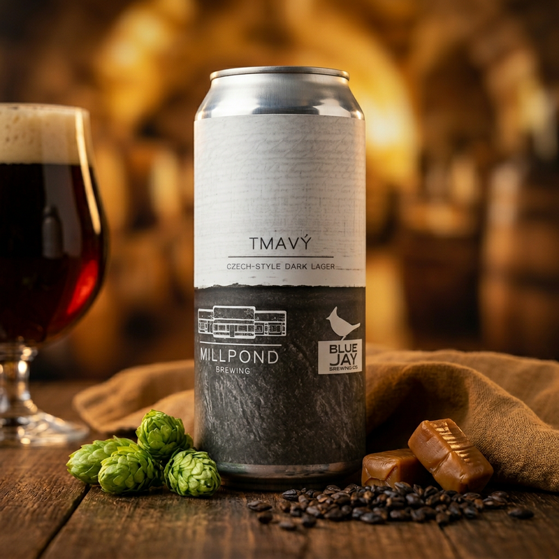 Tmavý (collab with Blue Jay) - Millpond Brewing Lager - Tmavé (Czech Dark) 473ml - 1