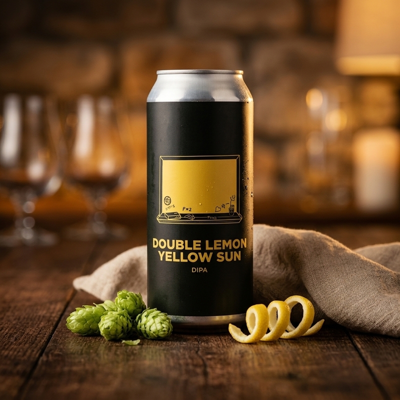 Double Lemon Yellow Sun - Pomona Island Brew Co. IPA - Imperial / Double New England / Hazy 440ml - 2