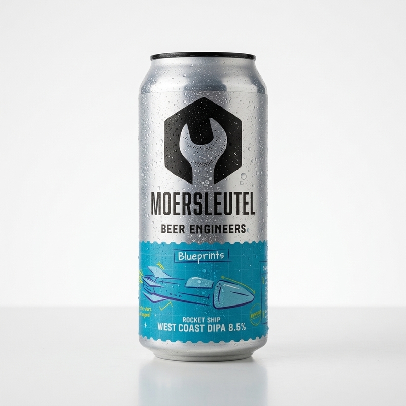 Blueprints : Rocket Ship - Moersleutel Craft Brewery IPA - Imperial / Double 440ml - 1