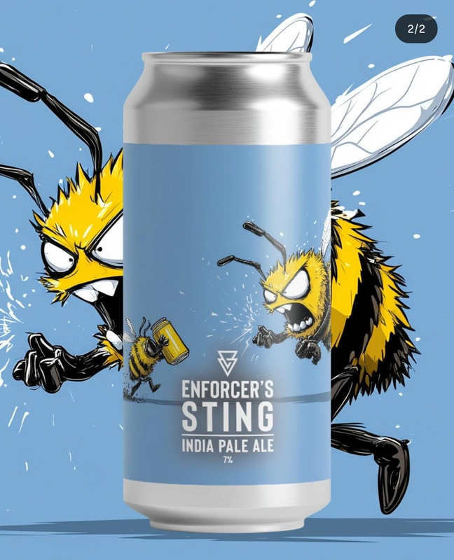 Enforcer's Sting - Azvex Brewing Company IPA - New England / Hazy 440ml - 1