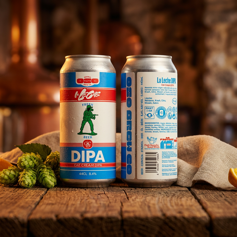 La Leche - Oso Brew Co IPA - Imperial / Double New England / Hazy 440ml - 2