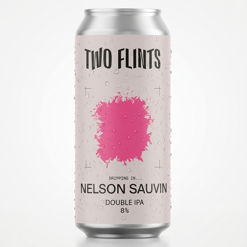 Dripping In... Nelson Sauvin - Two Flints IPA - Imperial / Double New England / Hazy 440ml - 2