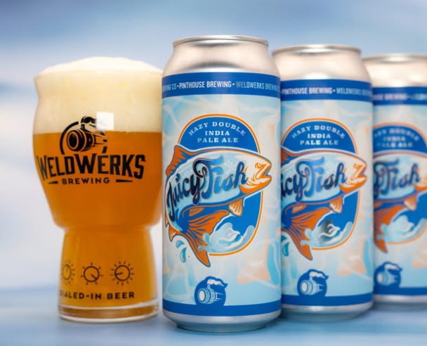 JuicyFish (collab with Pinthouse) - WeldWerks Brewing Co. IPA - Imperial / Double New England / Hazy 473ml - 1