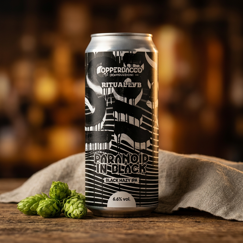 Paranoid in Black - OpperBacco IPA - Black / Cascadian Dark Ale 330ml - 2