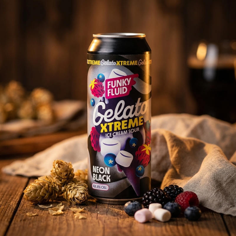 Gelato XTREME: Neon Black - Funky Fluid Sour - Smoothie / Pastry 500ml - 2