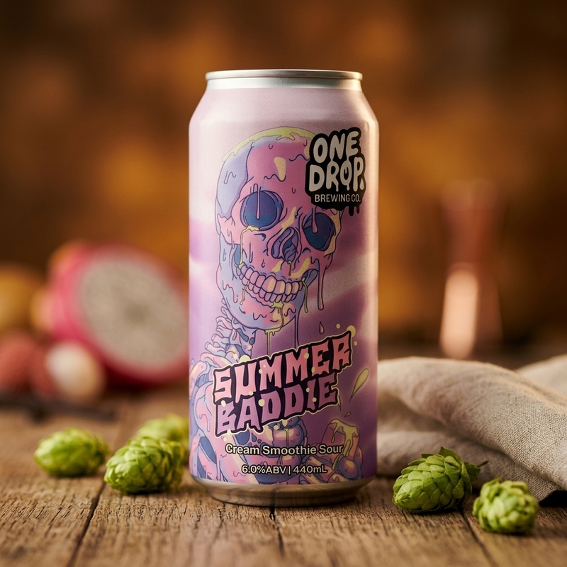 Summer Baddie - One Drop Brewing Co Sour - Smoothie / Pastry 440ml - 1