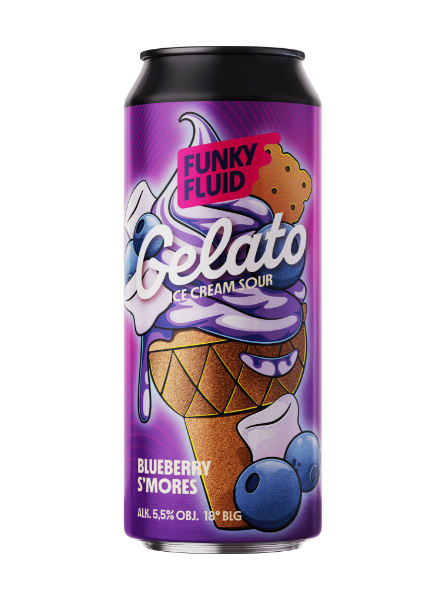 Gelato: Blueberry S'mores