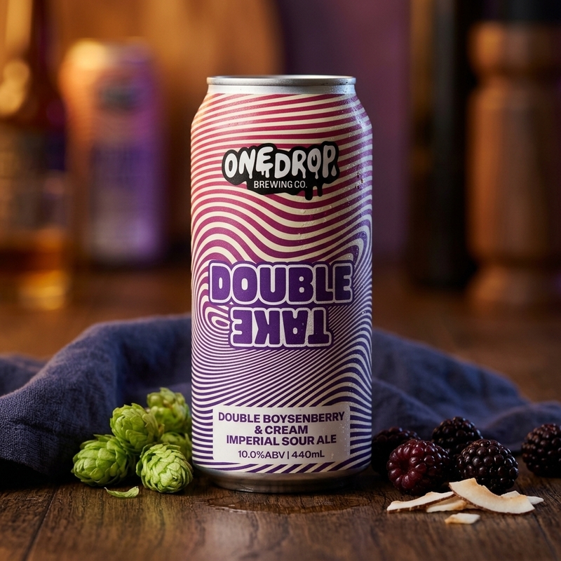 Boysenberry & Cream Double Take - One Drop Brewing Co Stout - Imperial / Double Pastry 440ml - 1