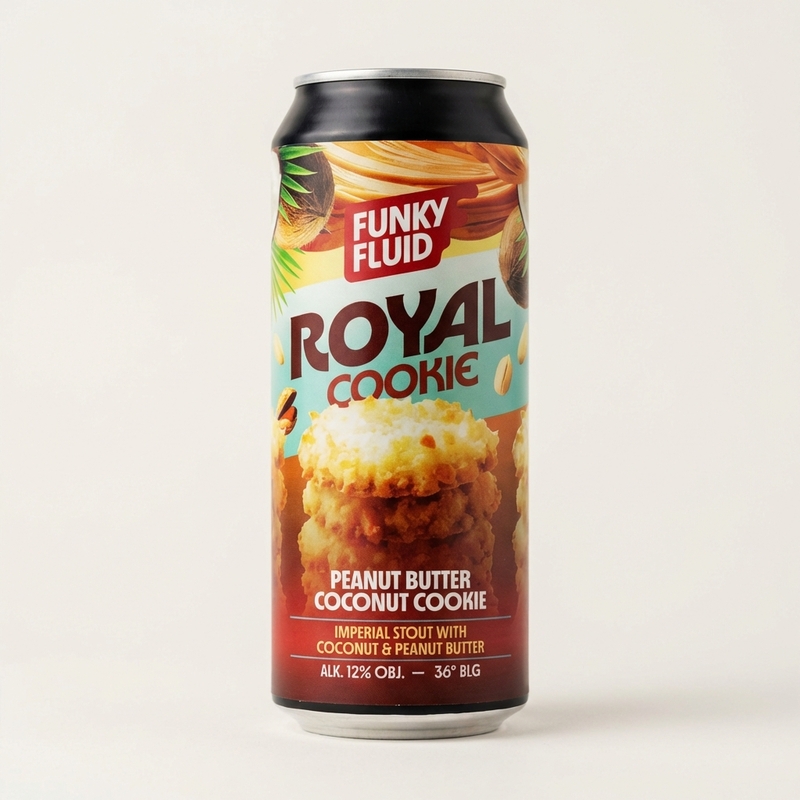 Royal Cookie: Peanut Butter Coconut Cookie - Funky Fluid Stout - Imperial / Double Pastry 500ml - 1