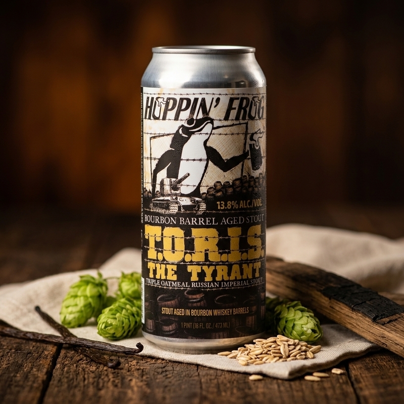 Barrel Aged T.O.R.I.S. the Tyrant - Hoppin' Frog Brewery Stout - Russian Imperial 473ml - 1
