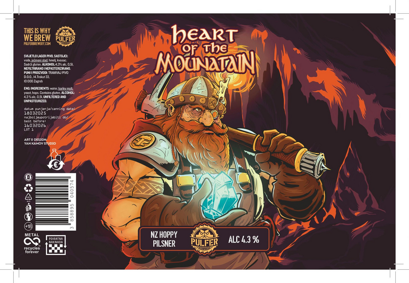 The Heart Of The Mountain - Pulfer Brewery Pilsner - New Zealand 500ml - 1