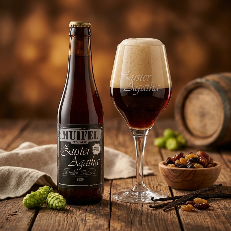 Zuster Agatha Whisky Infused 2026 - Muifelbrouwerij Spiced / Herbed Beer 330ml - 2