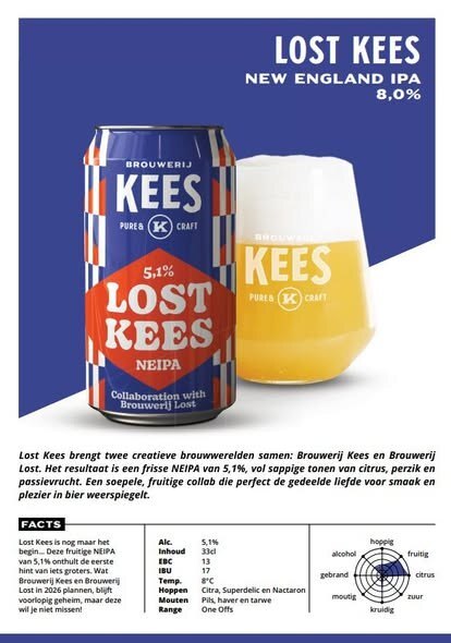 Lost Kees (Lost collab) - Brouwerij Kees IPA - New England / Hazy 330ml - 1