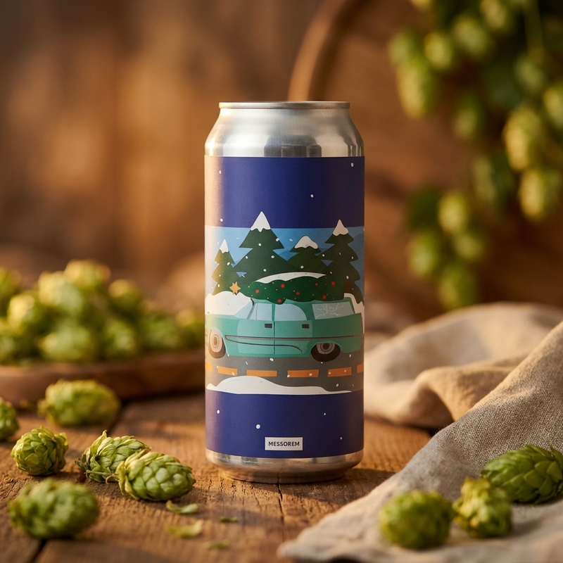 Aussi Green, Plus De Hops, Aussi Cher / Brasserie du Bas - Messorem IPA - Imperial / Double New England / Hazy 473ml - 2