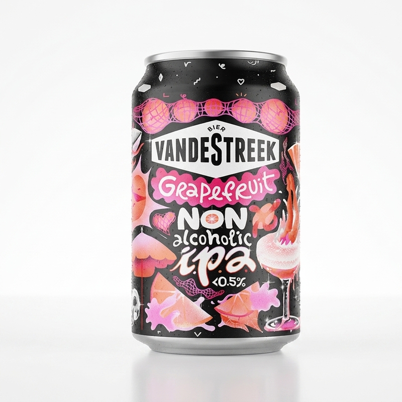 Grapefruit Non Alcoholic IPA - vandeStreek bier Non-Alcoholic Beer - IPA 330ml - 2