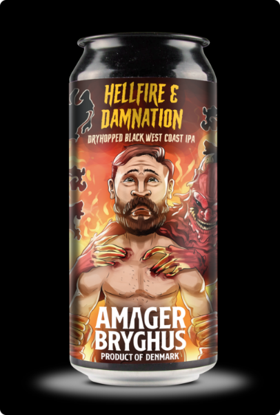 Hellfire & Damnation - Amager Bryghus IPA - Black / Cascadian Dark Ale 440ml - 1