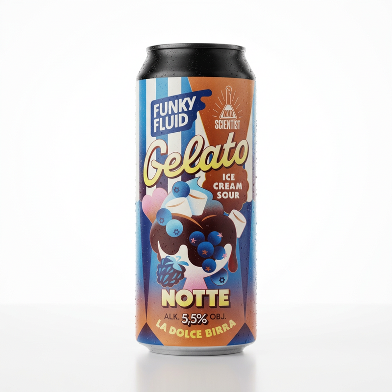 Gelato: Notte (collab Mad Scientist) - Funky Fluid Sour - Smoothie / Pastry 500ml - 1