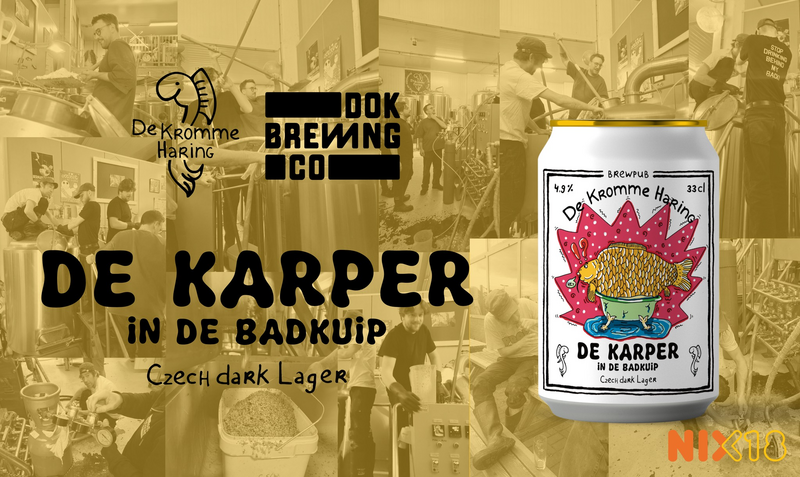 Karper in de Badkuip (collab met DOK brewing) 33CL - De Kromme Haring Lager - Pale 330ml - 1