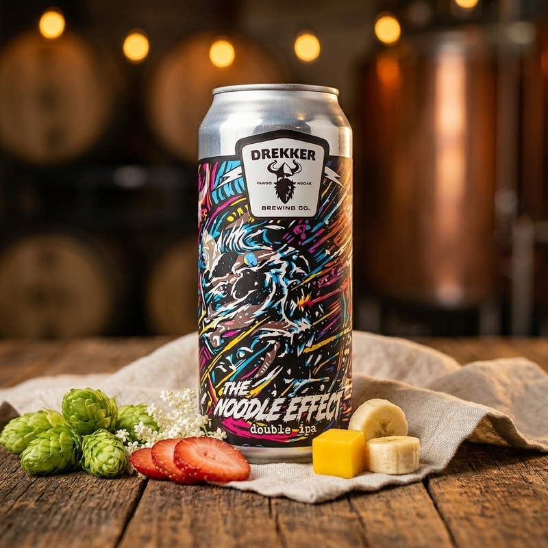 The Noodle Effect - Drekker Brewing Company IPA - Imperial / Double New England / Hazy 473ml - 1