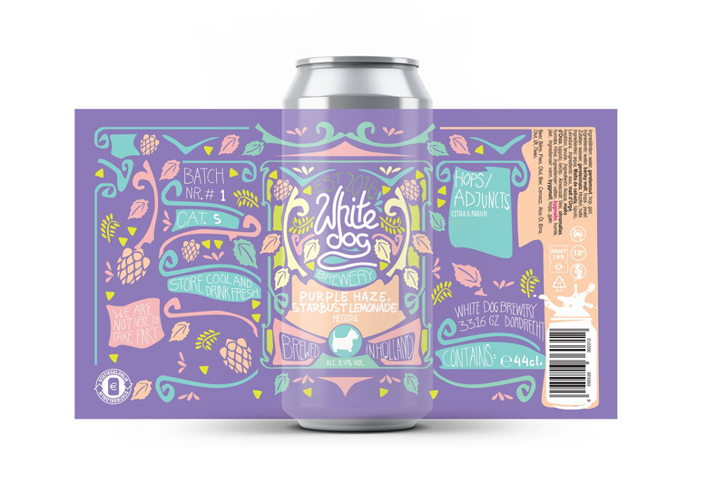 Purple Haze, Starburst lemonade - White Dog Brewery IPA - Imperial / Double New England / Hazy 440ml - 1