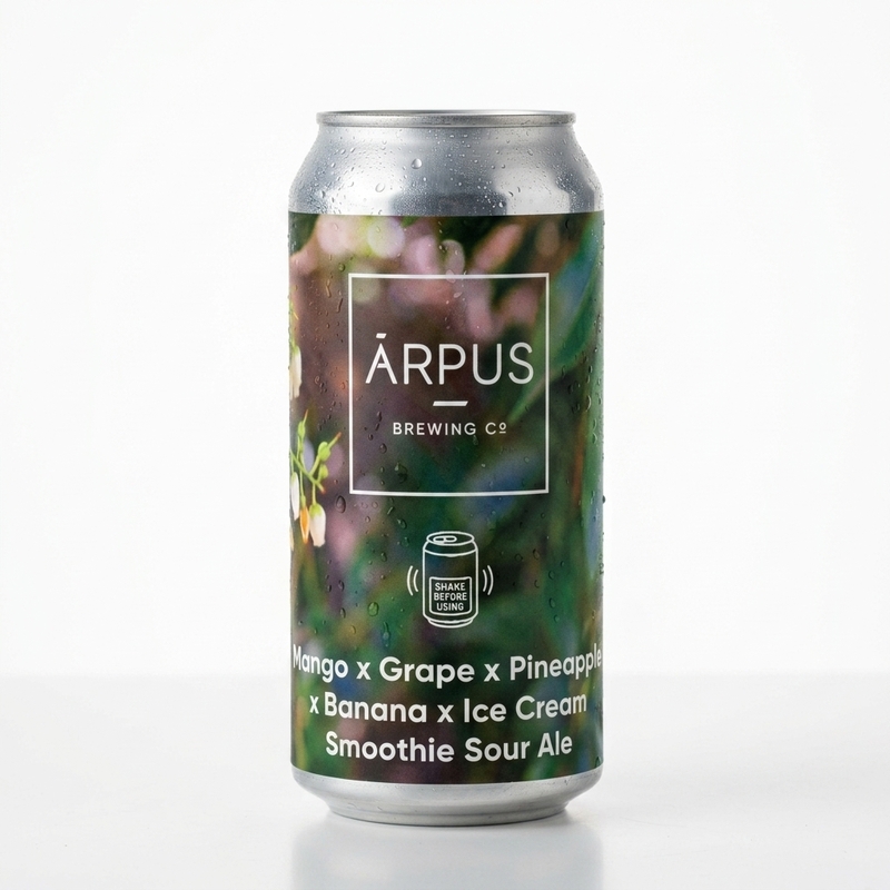 Mango x Grape x Pineapple x Banana x Ice Cream Smoothie Sour Ale - Ārpus Brewing Co. Sour - Smoothie / Pastry 440ml - 2