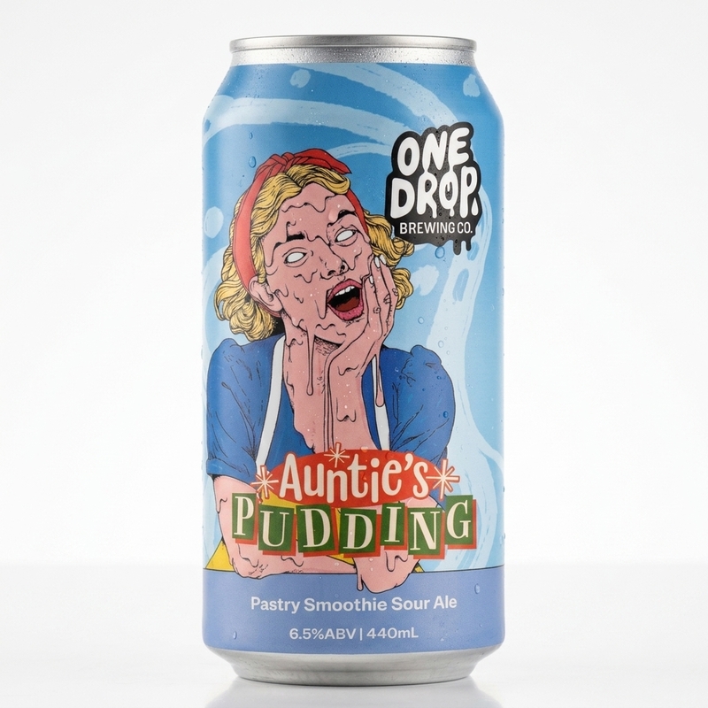 Aunties Pudding - One Drop Brewing Co Sour - Smoothie / Pastry 440ml - 2