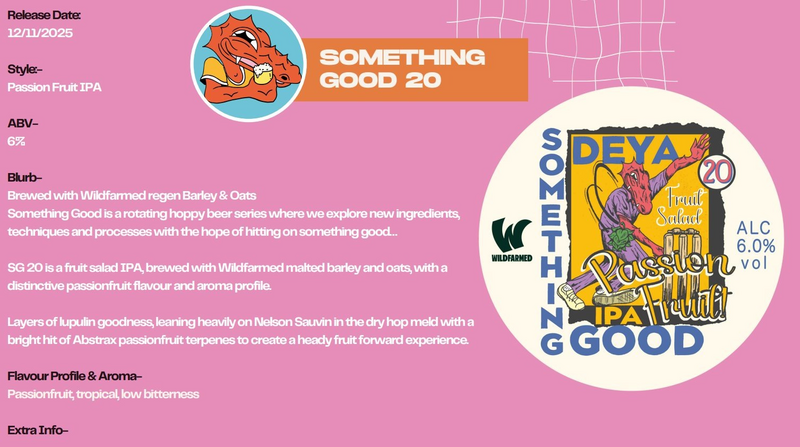 Something Good 20 - DEYA Brewing Company IPA - New England / Hazy 500ml - 1