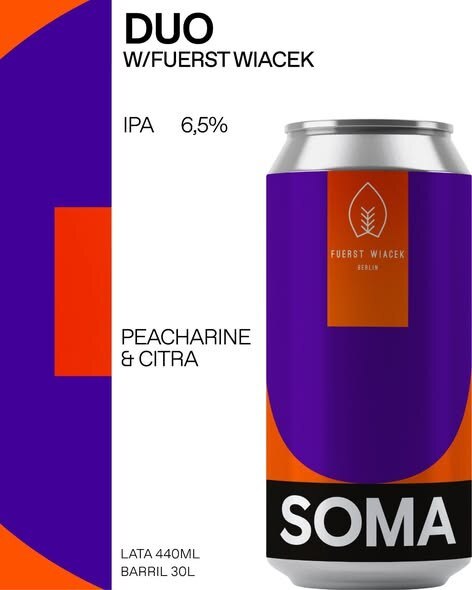 Duo (Fuerst Wiacek collab) - SOMA Beer IPA - New England / Hazy 440ml - 1