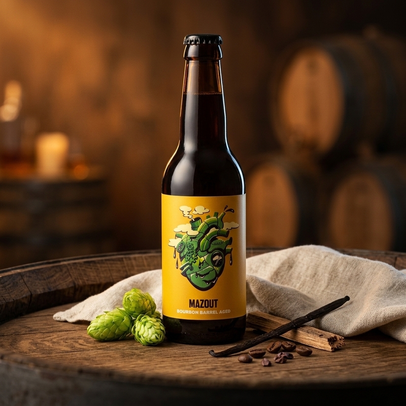 Mazout Bourbon - Hoppy Road Stout - Imperial / Double 330ml - 2