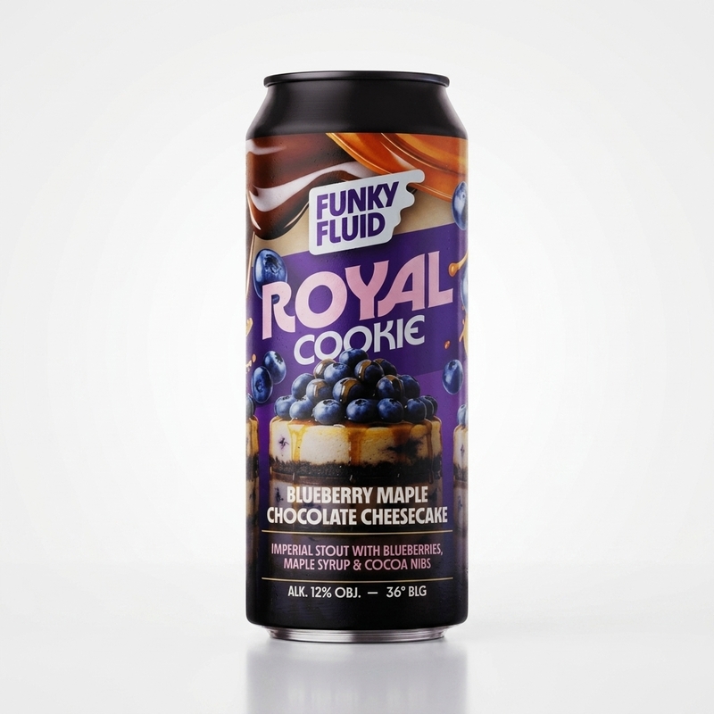 Royal Cookie: Blueberry Maple Chocolate Cheesecake - Funky Fluid Stout - Imperial / Double Pastry 500ml - 2