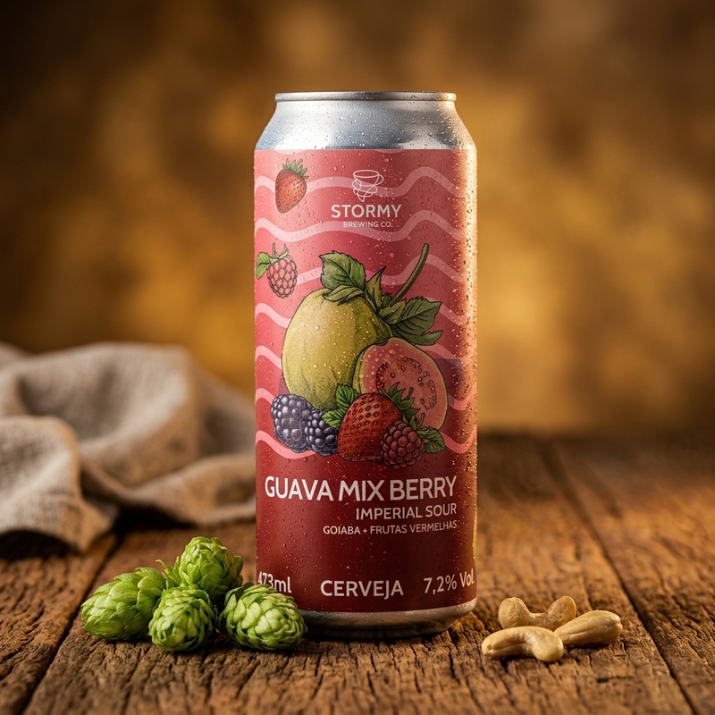 Guava Mix Berry - Stormy Brewing Co. Sour - Fruited 473ml - 1