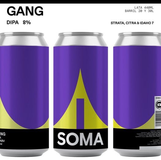GANG - SOMA Beer IPA - Imperial / Double New England / Hazy 440ml - 1