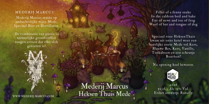 Heksen Thuis Mede 2026 - Mederij Marcus Mead - Metheglin 500ml - 1