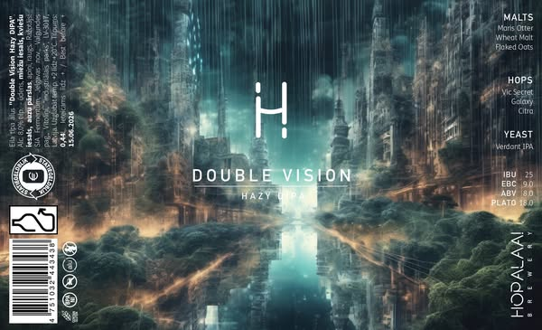 Double Vision - Hopalaa IPA - Imperial / Double New England / Hazy 440ml - 1