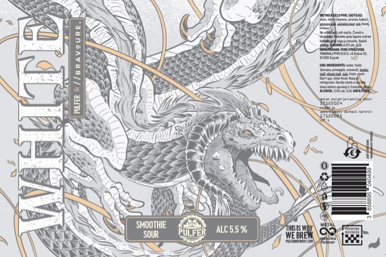 White - Pulfer Brewery Sour - Smoothie / Pastry 500ml - 1