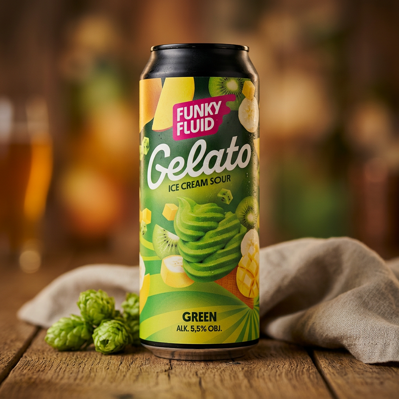 Gelato: Green - Funky Fluid Sour - Smoothie / Pastry 500ml - 1