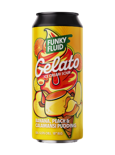 Gelato: Banana, Peach & Calamansi Pudding - Funky Fluid Sour - Smoothie / Pastry 500ml - 1