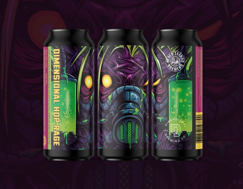 Dimensional Hop Rage - Seven Island Brewery IPA - Imperial / Double New England / Hazy 440ml - 1