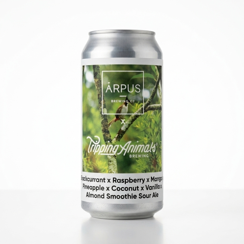 Ārpus x Tripping Animals Backcurrant x Raspberry x Mango x Pineapple x Coconut x Vanilla x Almond Smoothie Sour